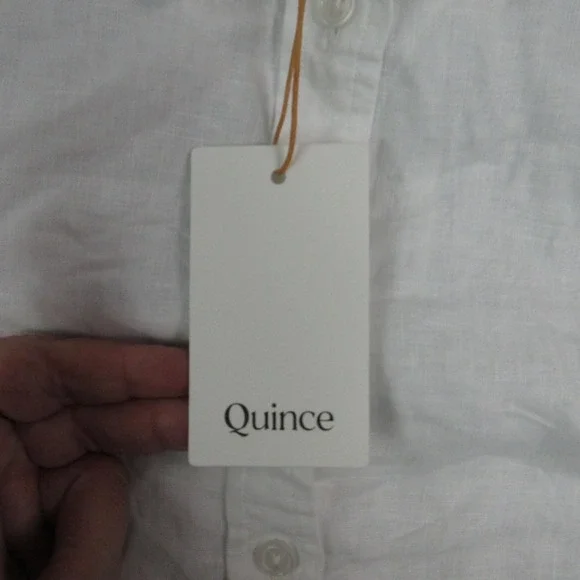Quince Shirt Womens L White Linen Long Sleeve Button-Up Relaxed Lightweight NWT - Picture 8 of 15